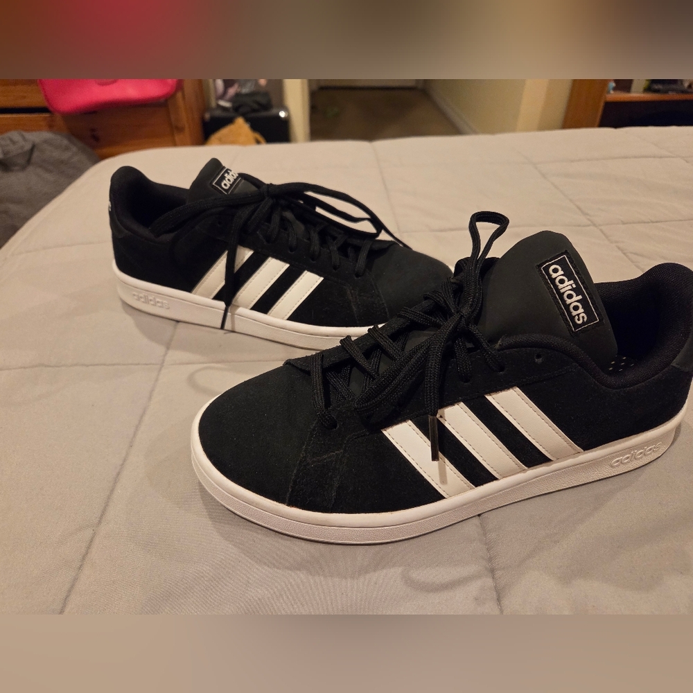 ADIDAS - GRAND COURT - BLK/WHT - (ART F36414 10/19) - GENTLY PRE-LOVED / VINTAGE - Picture 2 of 11